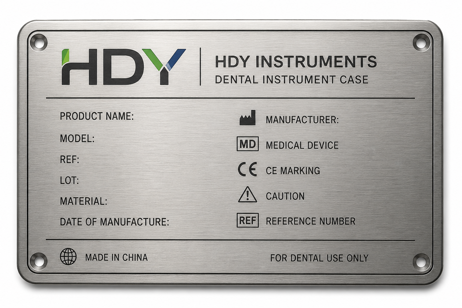 Nameplate for casstette manufacturer