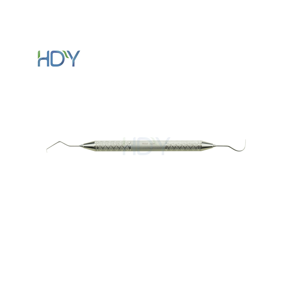 HDY TZ05G or TZ5G number 5 dental explorer with metal handle